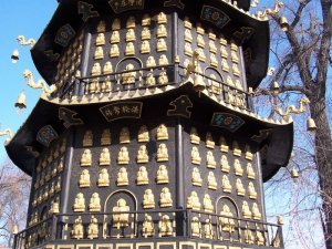 Buddhist pagoda close-up