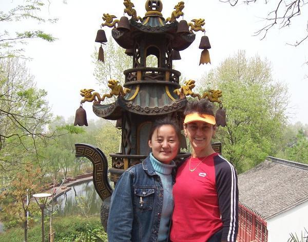 Taylor and Sue at Yuefei Si (Temple)