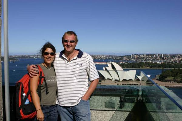 Phil & Laura on Sydney Harbour Bridge