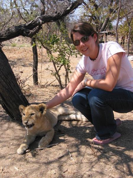 Laura with Lion Cub