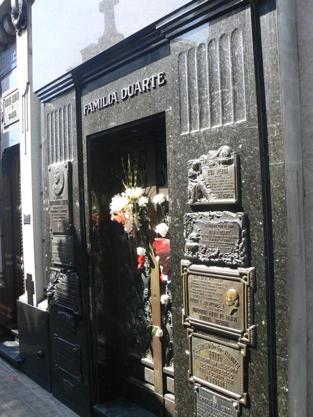 Eva Peron's Grave in Recoleta Cemetary