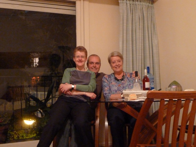Wendy, Gordon and Elsa after our "last supper"!