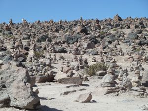 lots and lots of cairns