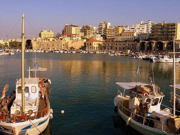 The harbour of Iraklio, Crete