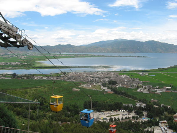 View of Lake Erhai from the cablecars