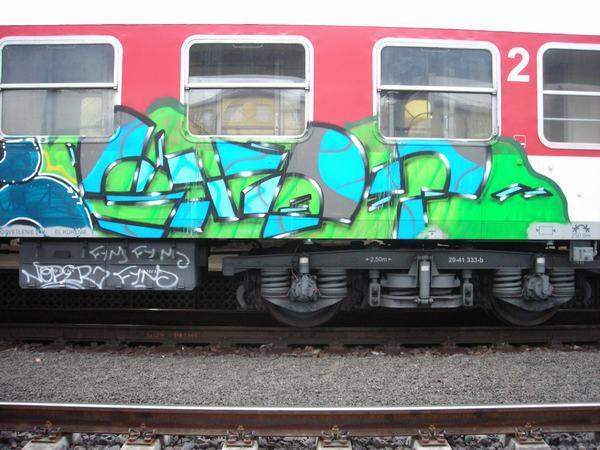 Graffiti on the train outta here