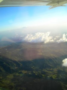Over the volvanoes and rain forest