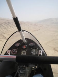 Flying over the flaming mountains!