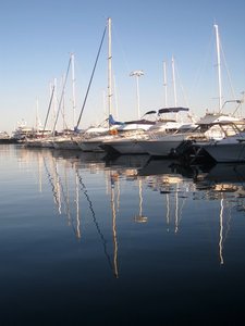 Reflection over the port of St Tropez