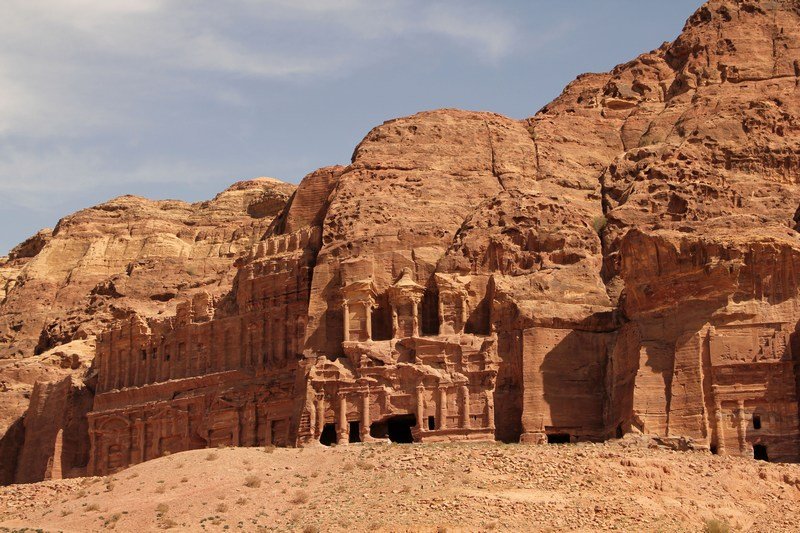 Great massif of Jebel al-Khubtha & the Royal Tombs