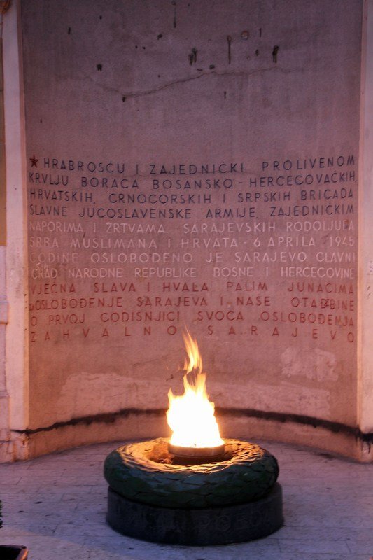 The eternal flame, in commemoration of the victims of the 2nd WW