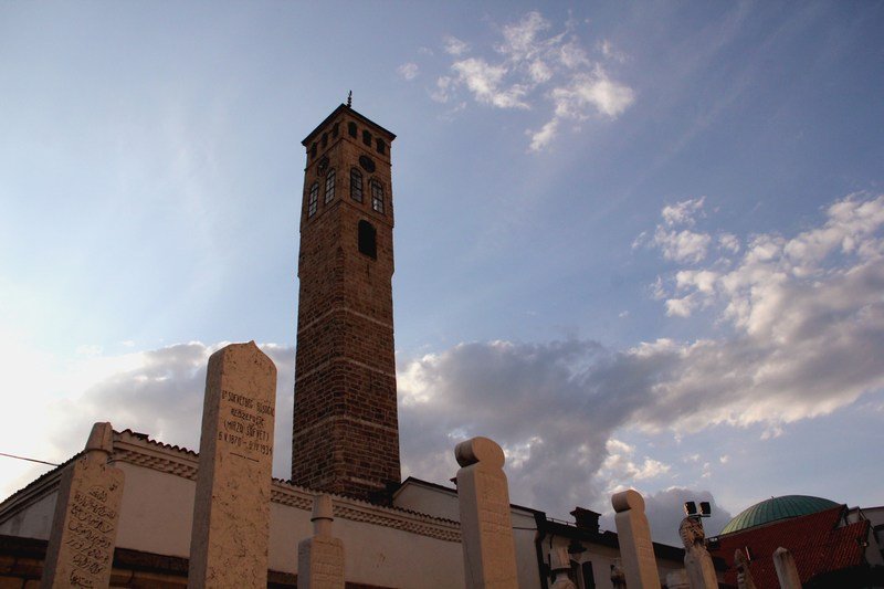 Stone clock tower