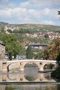 Miljaka river & its famous stone bridge