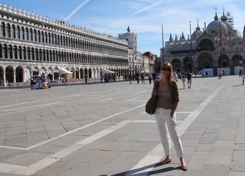 The usual picture on San marco Sq, except that there is no one around !