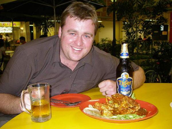 Scott in heaven - chilli crab & beer