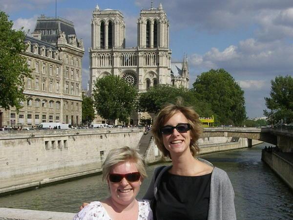 Sarah and Corrine at Notre Dame