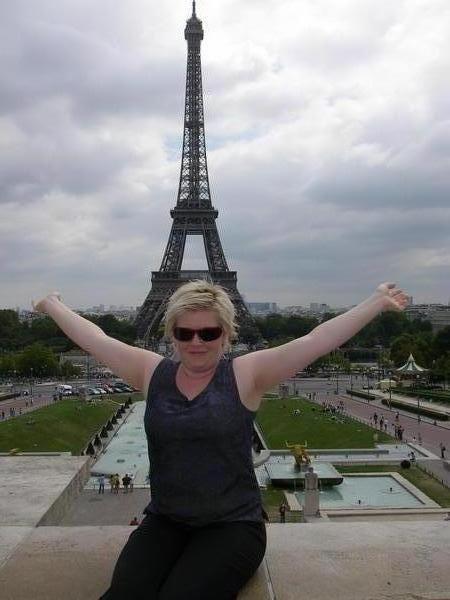 Sarah at Eiffel Tower