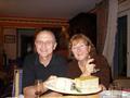 Corinne's father Gerard, & Julien's mother Michelle with the third course of our fab dinner - cheese from Haute Savoie & Alsace.
