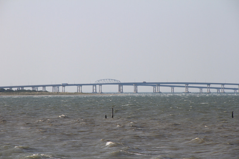 The last eighth of the Chesapeake bay bridge