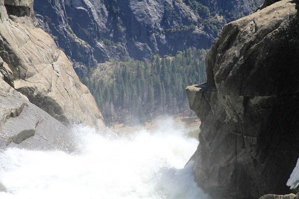The river at the top of Yosemite falls