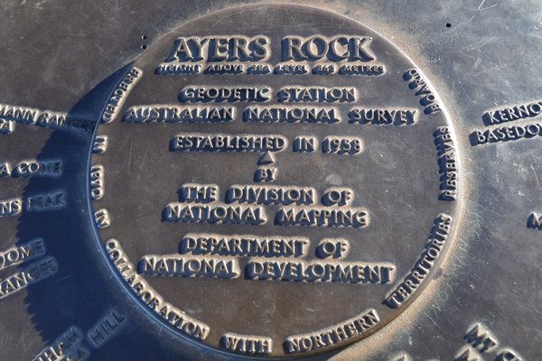 Plaque at the summit