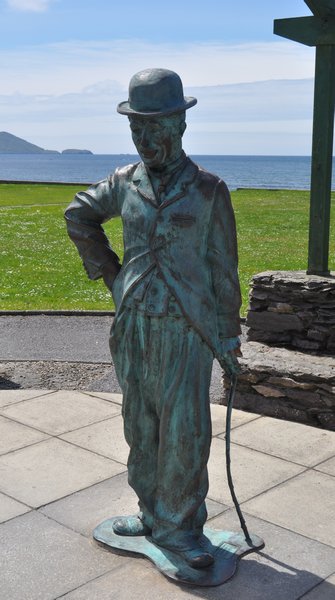Charlie Chaplin statue at Waterville