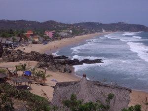 Zipolite - view over the bay
