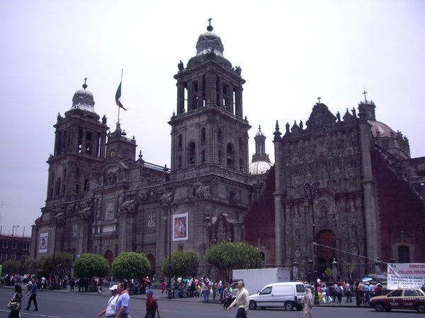 The cathedral in Mexico City