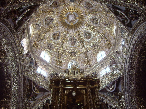 The amazing interior of the Dominican church in Puebla