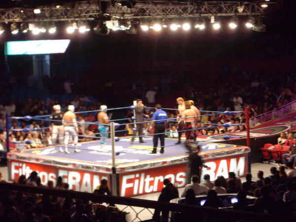 During "lucha libre" in Mexico City