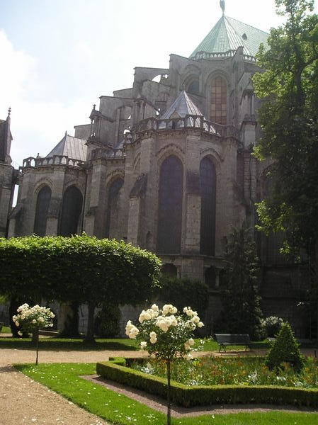 Behind the cathedral in the garden