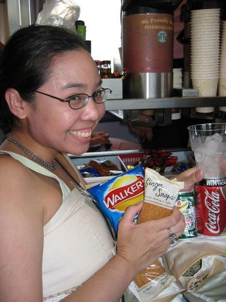 Jen with snacky foods