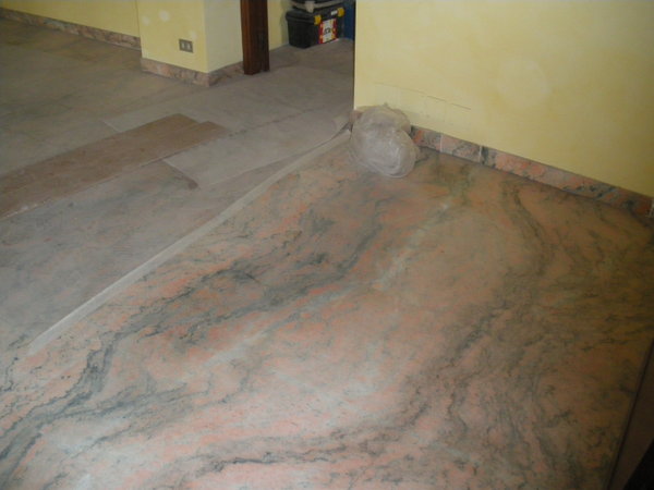 Marble Flooring in Fam Room