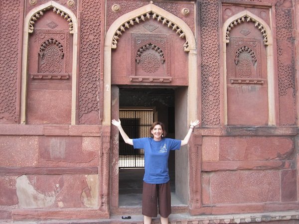 Anne at Agra Fort