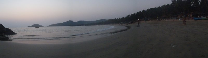 Panoramic view of the beach
