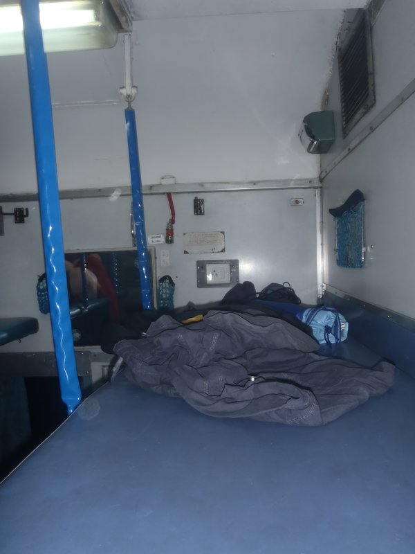 Bunk beds on train