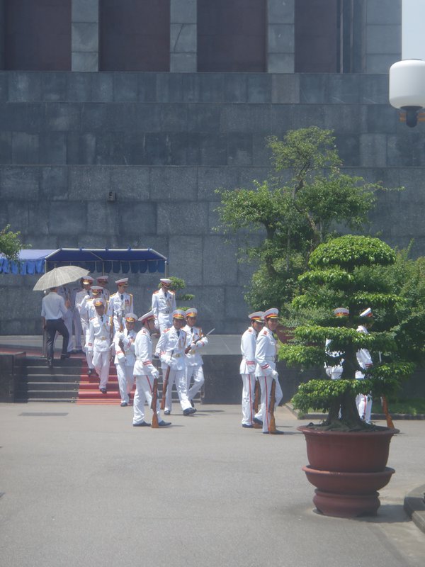 Soldiers at Ho Chi Minh's Mausoleum 