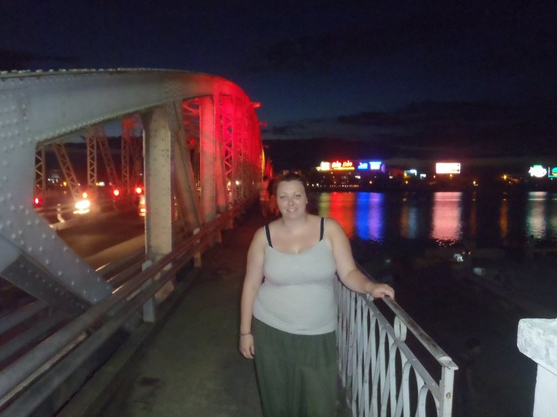 Debbie on the bridge