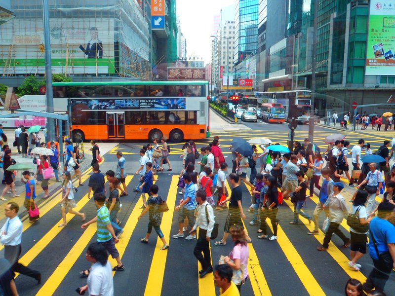 Crowds are normal in hongkong