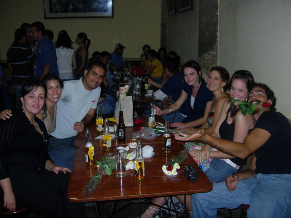  with Guadalajara Hostel mates in La Fuente Canteena
