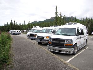 AK1 June29 Roadtreks at Riley Creek Mercantile getting ready to head into the wilderness