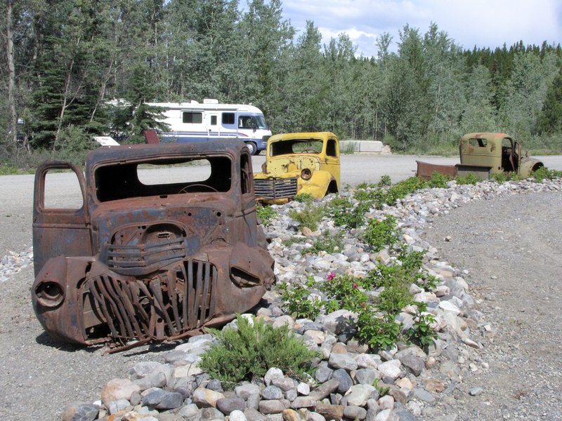 AK1 July23 Remnant trucks from Canol Road Project