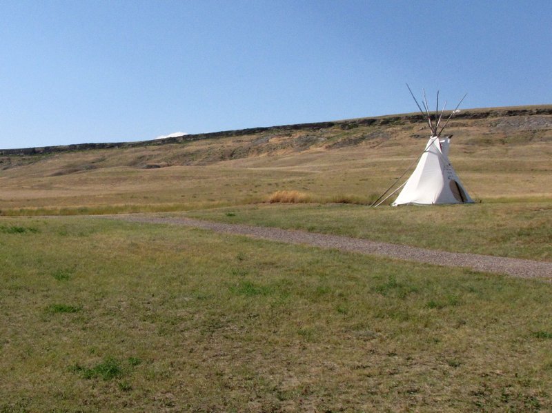 AK17 Aug14 Impression at Buffalo Jump of where camp would be