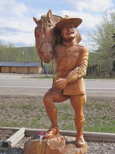 31 May14  a chainsaw Mountie in Chetwynd, BC
