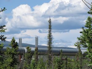 109 July7 Alaskan pipeline viewed from Dalton Highway
