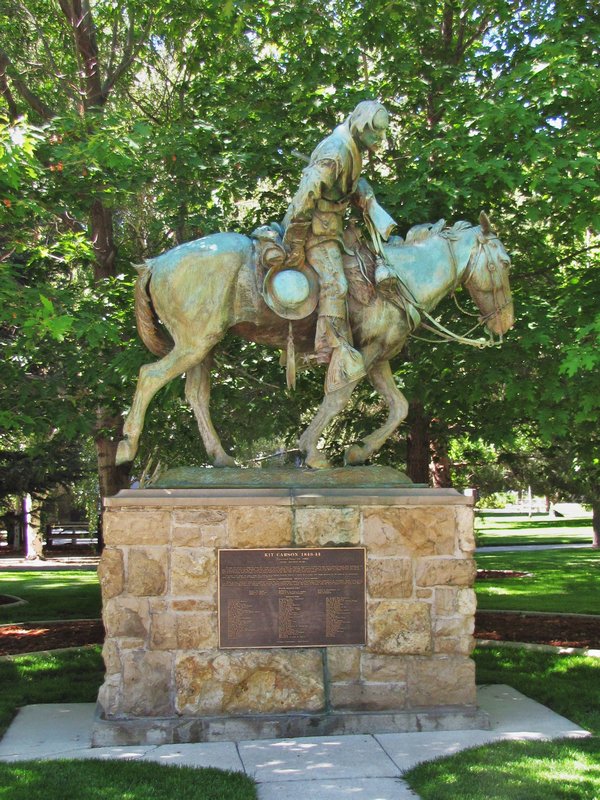 612-14 Statue of Kit Carson for whom the town was named