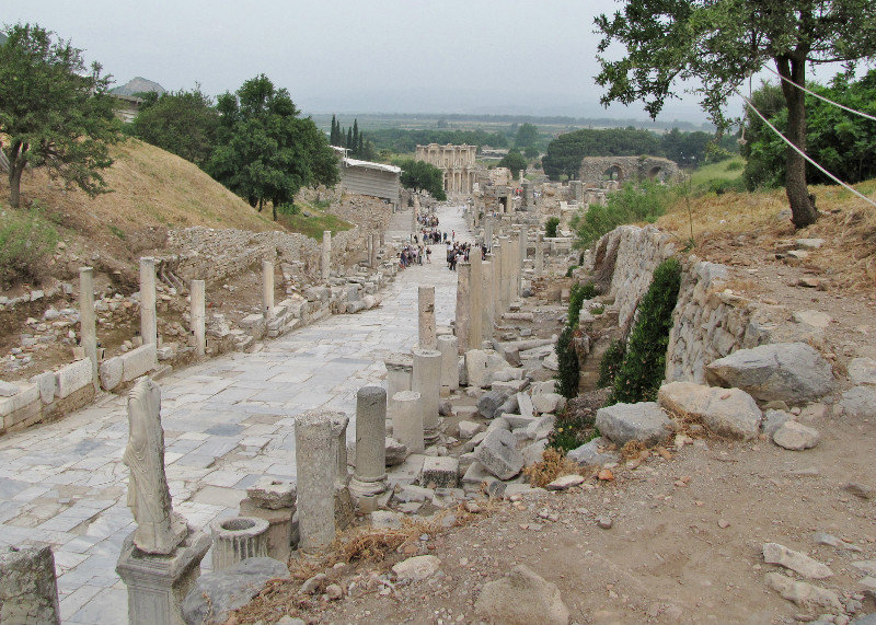 1305-92 Ephesus--Curetes Street looking down from government part of city to residential area (library in background)