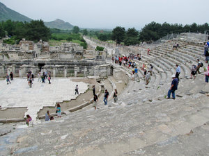 1305-111 The Great Theater from about two-thirds up looking toward the port