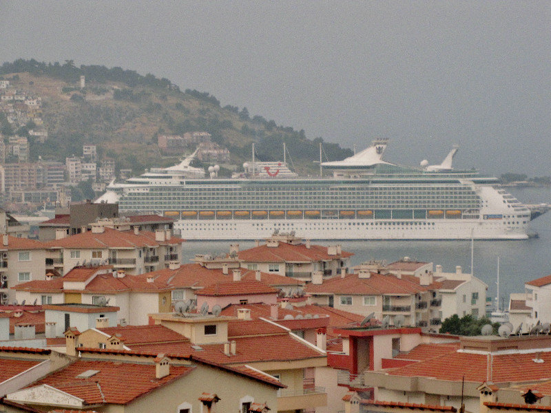 1305-128 Cruise ships at Kusadasi (from our balcony)