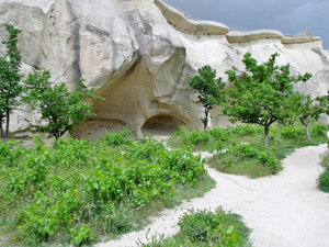 1305-243 The only area in Cappadoccia that appeared to have caves carved by wind or water
